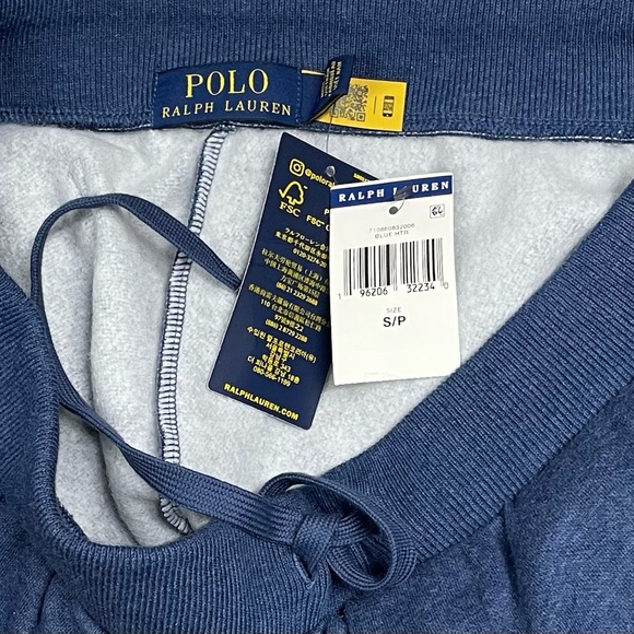 Polo Ralph Lauren Periwinkle Blue Sweatpant Joggers New Small Spellout - Picture 8 of 8